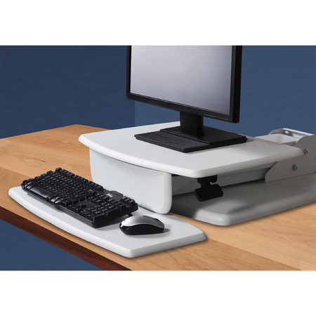 KANTEK Desktop Sit to Stand Computer Workstation w/Base, White STS810W